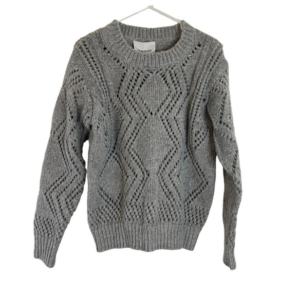 Heartloom Holden Knit Pullover Sweater Heather Gray Small - Picture 1 of 8